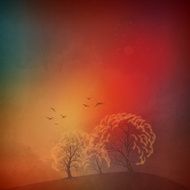 Vector autumn landscape