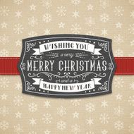 Hand Drawn Christmas Frame Over Seamless Pattern