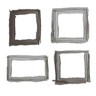 square grunge set frame 4 style old retro for element