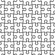 Jigsaw puzzle seamless background Vector illustration N2
