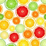 Seamless background with citrus fruits Vector illustration N3