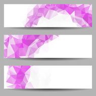Set of banners with abstract triangles N23