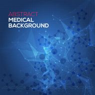 Medical abstract background Abstract polygonal space low poly dark background