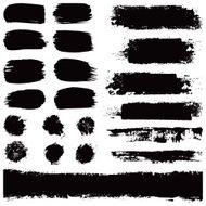 Grungy paint strokes