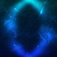 Abstract polygonal space low poly dark background with connecting dots N2