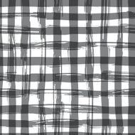 Vector seamless pattern with square hand drawn texture Black checkered N2