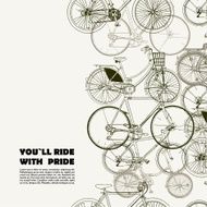 Creative poster with various bikes and space for your text