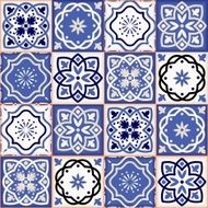 Gorgeous seamless patchwork pattern from colorful Moroccan tiles ornaments N9