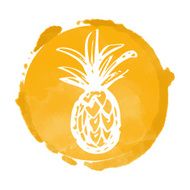 Watercolor and pineapple