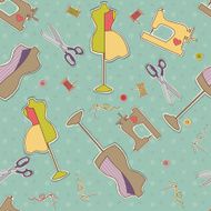 Vintage Vector Fashion Hand Made Seamless Pattern Background N2