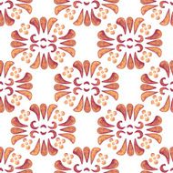 Watercolor seamless pattern hand drawn golden flowers petals