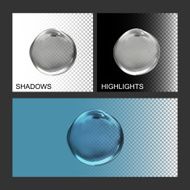 transparent realistic water drop or bubble