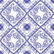 Seamless blue floral pattern N3