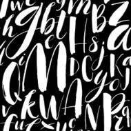 Handwritten calligraphic font seamless background Modern brush