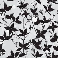 Leaves and flowers silhouettes seamless pattern N2