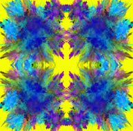 Colorful symmetrical fractal background Computer generated