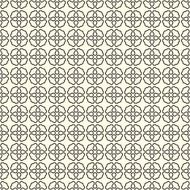 Geometric seamless pattern with abstract flowers