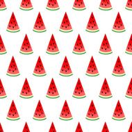 Seamless background with red watermelon slices N2