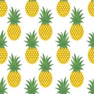Seamless pineapple background Cute vector pattern