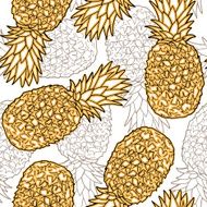 Seamless pattern with pineapples N37