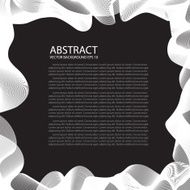 Abstract black and white colored curved lines background