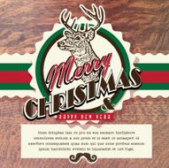 Merry Christmas vintage wood texture greeting design N2
