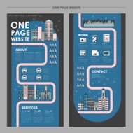 city night scenery one page website design template