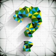 Trendy flat long shadow question mark design