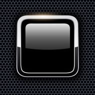 Empty icon with chrome metal frame N2