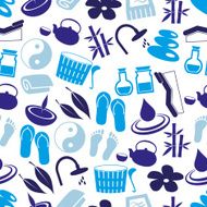 spa and relaxation simple blue seamless pattern eps10