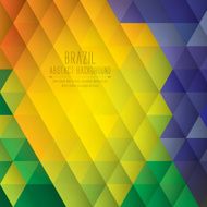 Vector geometric background in Brazil flag concept N8