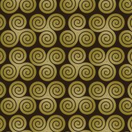 Triple celtic spiral pattern in Gold colors N2