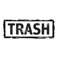 Black vector grunge stamp TRASH N2