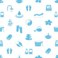 spa and relaxation simple blue white seamless pattern eps10