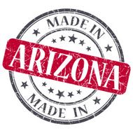 made in Arizona red round grunge isolated stamp
