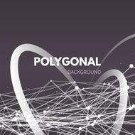 Wireframe mesh polygonal background Wave with connected lines and dots N8