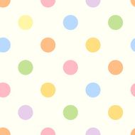 Seamless colorful polka dot pattern
