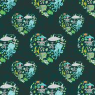 Sea life heart pattern N2