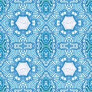 Ornamental blue mandala pattern