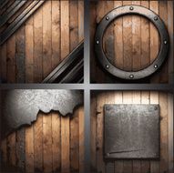 Vector metal background set N110