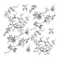 Seamless pattern with flowers vector floral illustration in vintage style N2