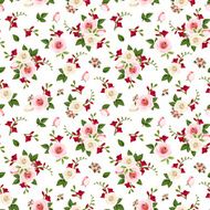 Vector seamless pattern with roses and freesia flowers N2