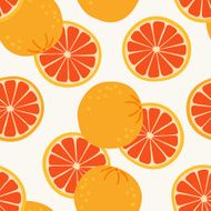 Seamless pattern with grapefruit