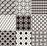 seamless black and white geometric pattern N12