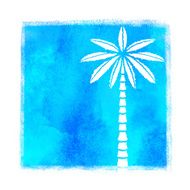 Watercolor summer beach print N12