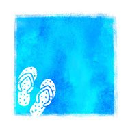 Watercolor summer beach print N13
