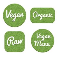 Vegan and organic signs