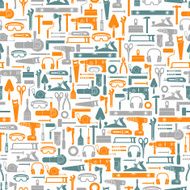 Construction tools seamless pattern