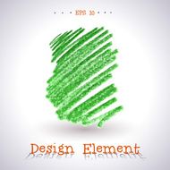 Vector watercolor pencil stain N18