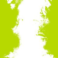 Vector vertical summer green paint splash frame N2